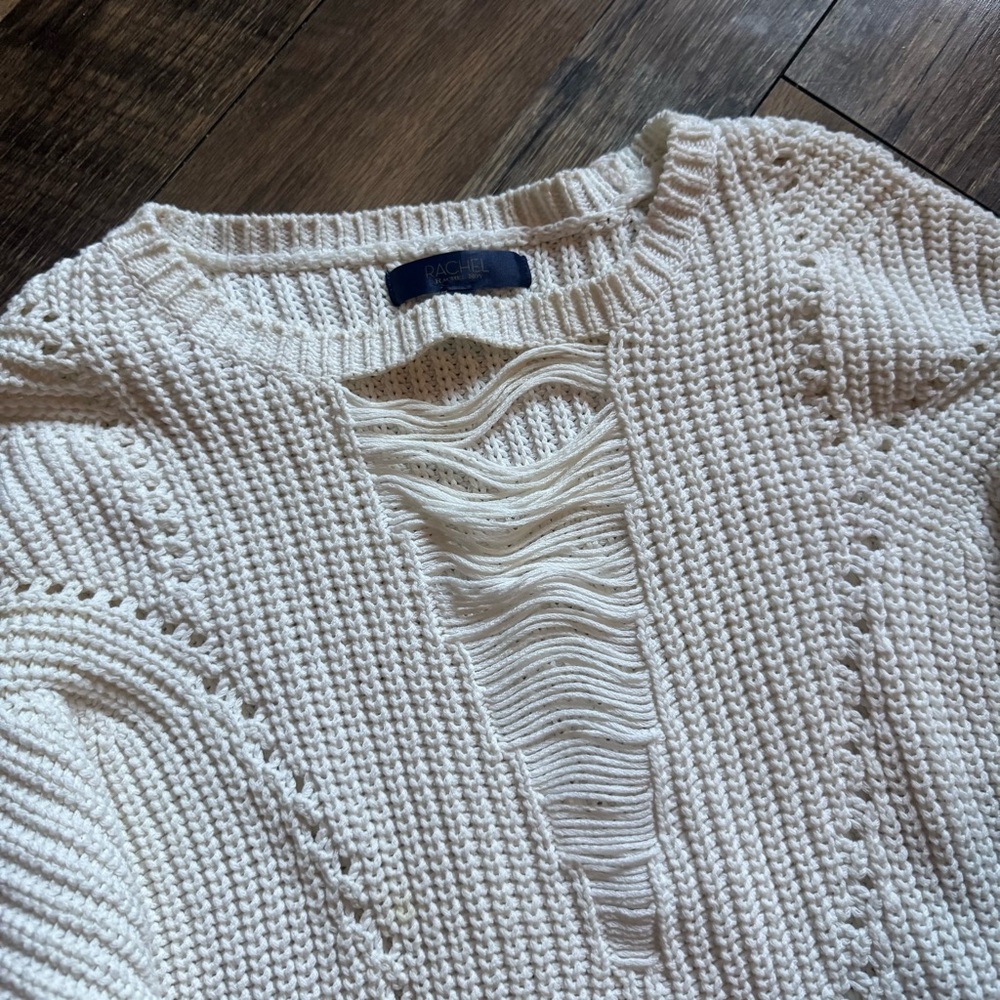 Rachel Zoe Cream V-Neck Sweater - Picture 2 of 5
